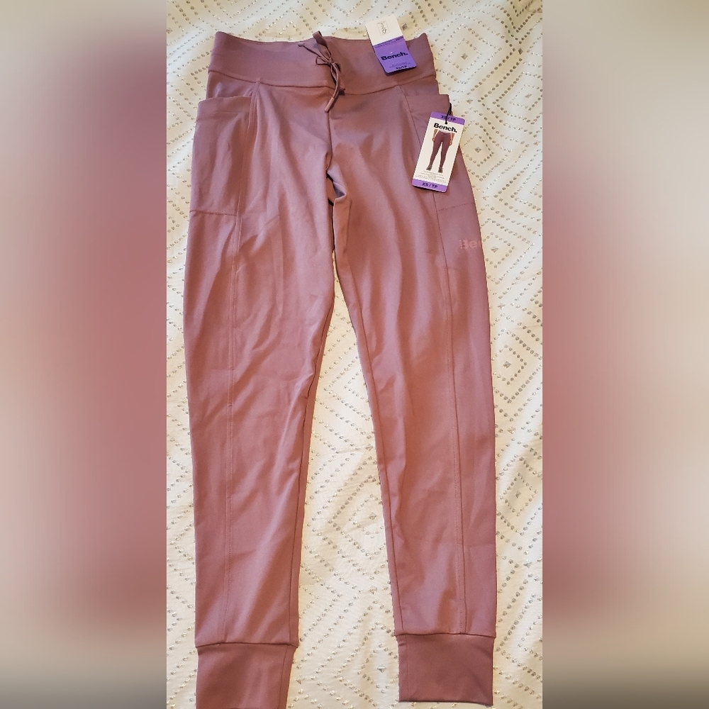 Bench Women's Active Jogger Leggings XS Mauve Pink Quick Dry Pocket Pants NWT